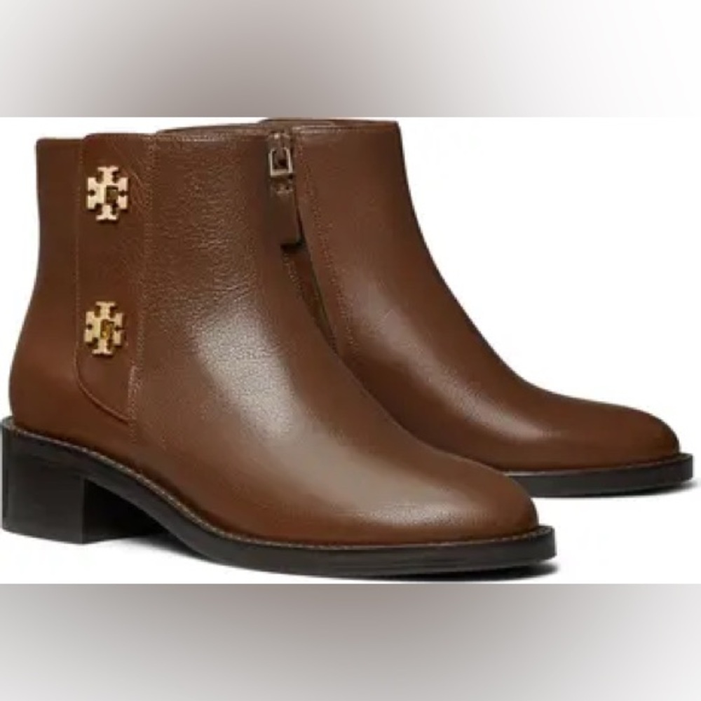 NWOT Tory Burch T-Lock Leather Ankle Boots